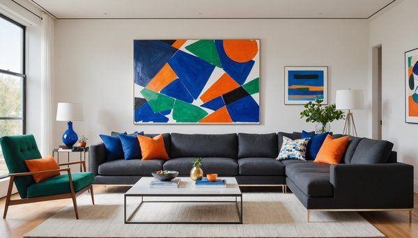 Idées de décoration avec des œuvres d'art modernes pour votre salon